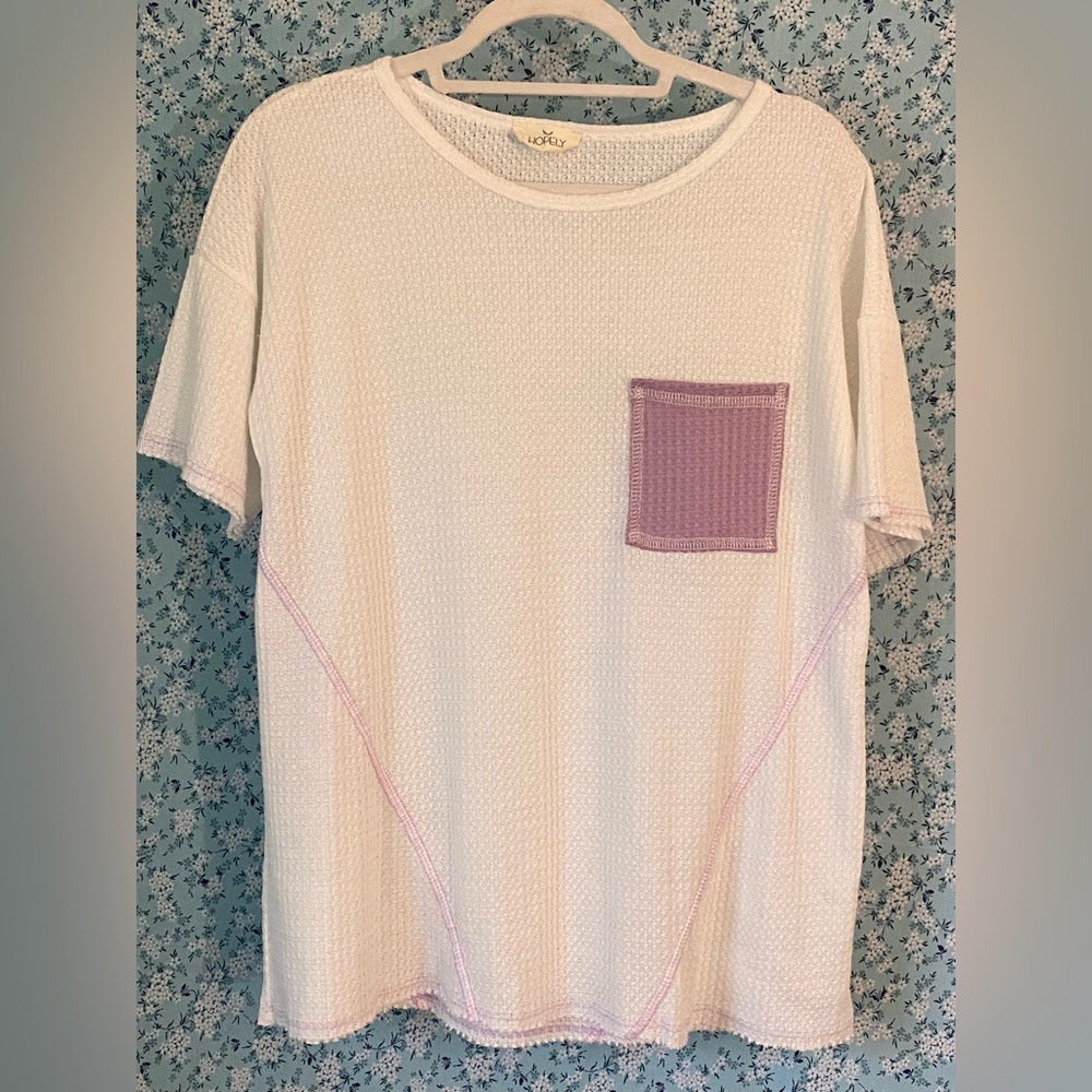Hopely Shirt with Lavender Pocket